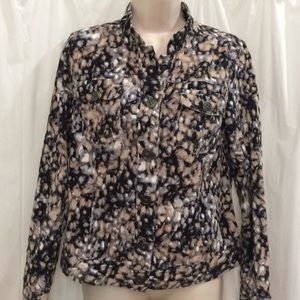 Christopher & Banks Size S Camo Look Top Soft